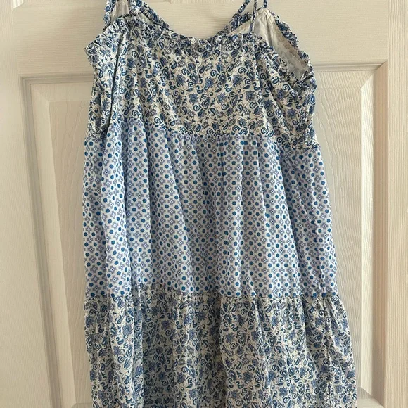 J. Crew Factory Light Blue Patterned Maxi Dress - Picture 6 of 6